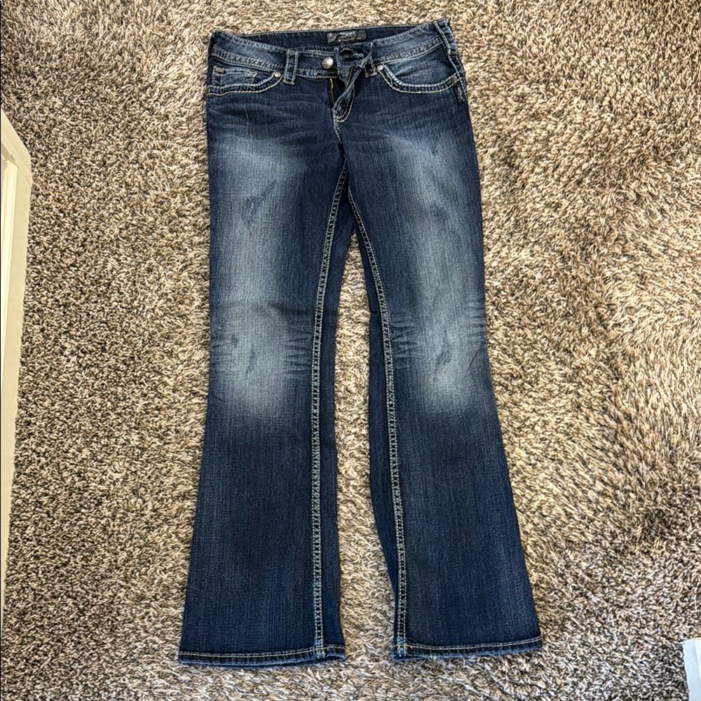 Women's silver Blue Jeans